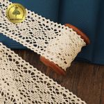 Кружево вязаное (тесьма) 40 мм, 6211 цв.01 молочный, 25м, Kruzhevo