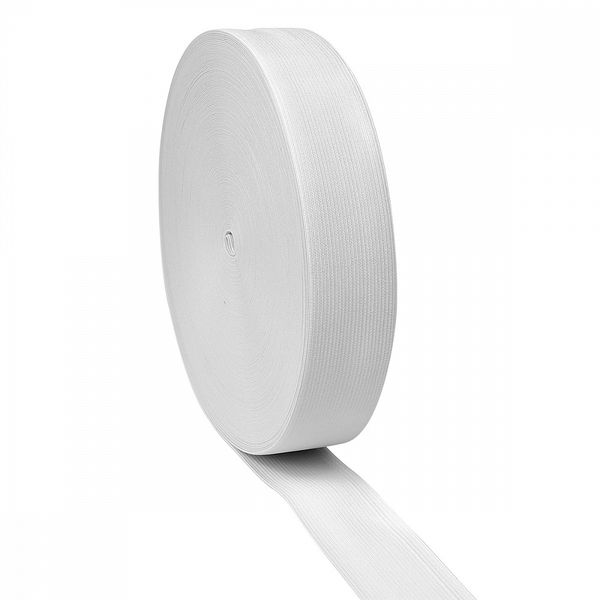 Резинка вязаная 45.0 мм / 40 метров, стандартная 3.9-4.3 г/п.м., белый