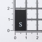 Этикетка-размерник 10х20мм, 100 шт/упак, черный фон/белый шрифт (MN) (S)