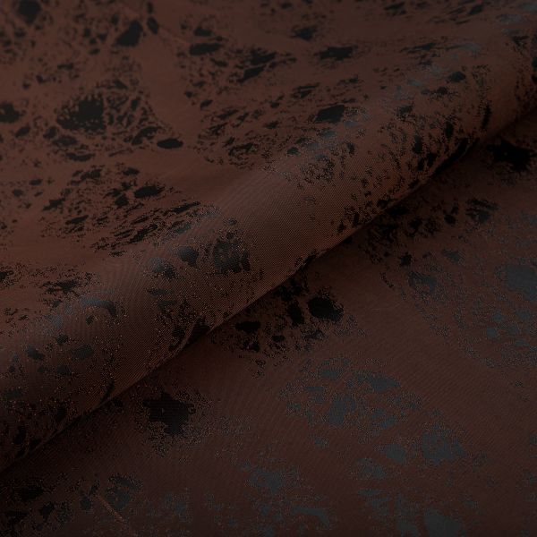 Ткань подкладочная (таффета) с рисунком 96 г/м², 100х145 см, 064 т.коричнево-коричневый, Gamma JTR