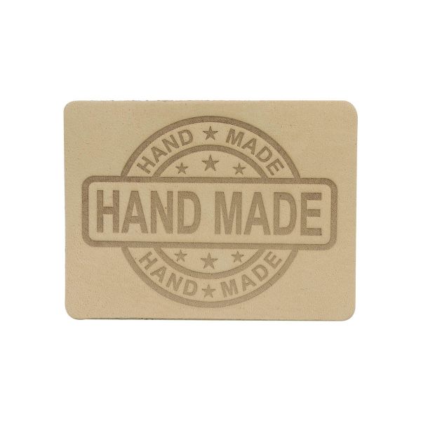 Термоаппликация из кожи Hand Made 7х5,25см, 100% кожа, 41 бежевый