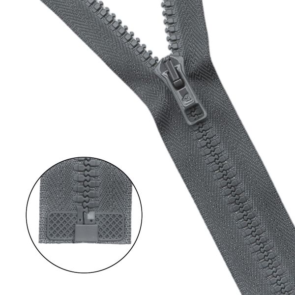 Молния трактор Arta Т6 (6 мм) 1 зам., разъем., 75 см, цв. 123 графит, уп.5 шт