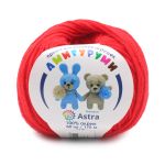 Пряжа Astra Premium (Астра Премиум) Амигуруми / уп.6 мот. по 50 г, 175 м, 046 красный