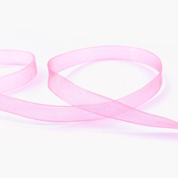 Лента капроновая (органза) 10.0 мм / 22.8±1 метра, 029 я.розовый, Blitz OR-10