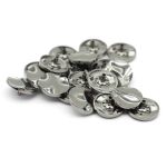 Часть кнопки Альфа (S-образная) ⌀22 мм (A-часть), 5/22 чер.никель мет.BRASS (А) инь-янь со стразом, 20 шт