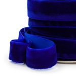Лента бархатная (тесьма) 20.0 мм / 32.9±2 метров, 0081-1901 (8571 синий)
