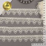 Кружево гипюр (плетёное) 25 мм / 13.71 метров, TBY.4GB2501, цв.молочный