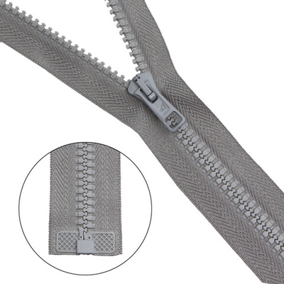 Молния трактор Arta Т6 (6 мм) 1 зам., разъем., 50 см, цв. 074 серый, уп.5 шт