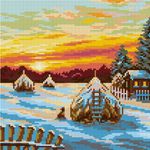 Алмазная (кристальная) мозаика Фрея, Поздний вечер, 24х24 см