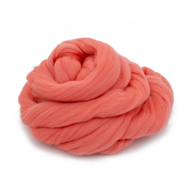 Шерсть для валяния Троицкая тонкая 1х100 г (до 23 мкр), 0453 бегония