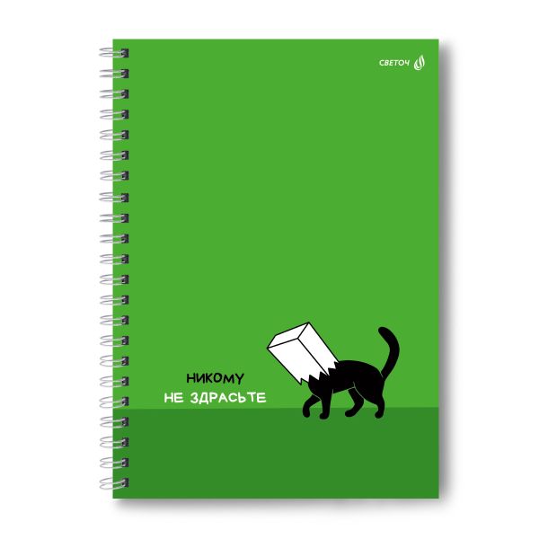 Тетрадь ученическая общая, A4 80 л. на гребне 65 г/м², белизна 100 %, 4 шт, клетка, 01231 КОТоворот, Светоч Т125