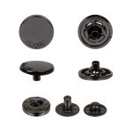 Кнопка Альфа (S-образная) ⌀12.5 мм, 36 шт, металл, нерж., 06 черн.никель, MIKRON JK 001