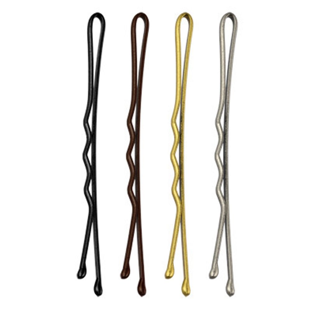 Невидимки для волос металлические 7 см, 15 шт, №04 серебряный, Zlatka HIT-70