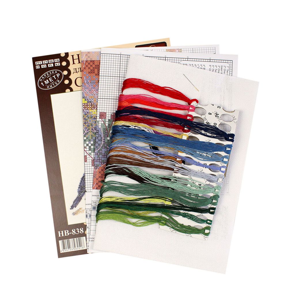 Набор для вышивания нитками МП Студия, Зимние беседы, 19х19 см