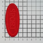 Термоаппликация овал SPORT 75х30мм (Red (красный)), 2 шт, LA557