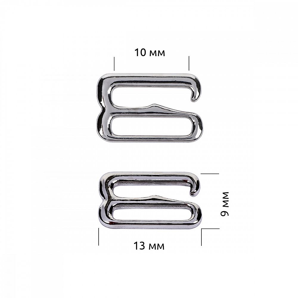 Крючки для купальника металл 10.0 мм, 910.SW цв.никель, уп.100 шт