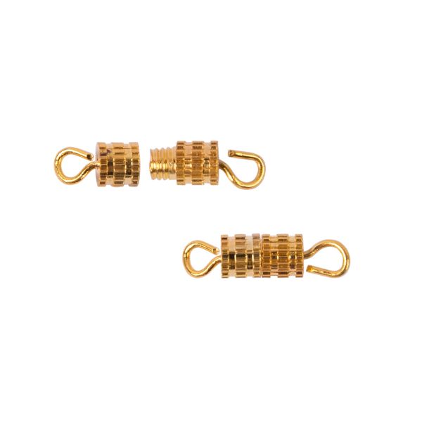 Замок для бус винт 15х3.5 мм, 5 шт, №01 золото, Zlatka DV-01/5