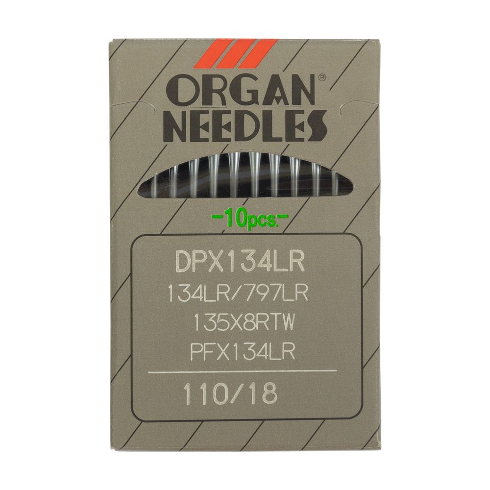 Иглы для промышленных швейных машин Organ 134 LR 10 шт, 110