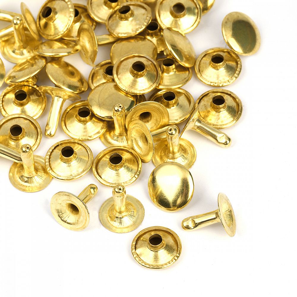 Хольнитены односторонние сталь 12х12 мм, №123, TBY.5112 цв. золото уп. 1000 шт, TBY