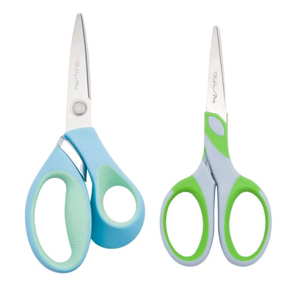 Набор ножниц для дома и офиса, мягкие ручки SOFT, 15 см /17 см, Hobby&Pro