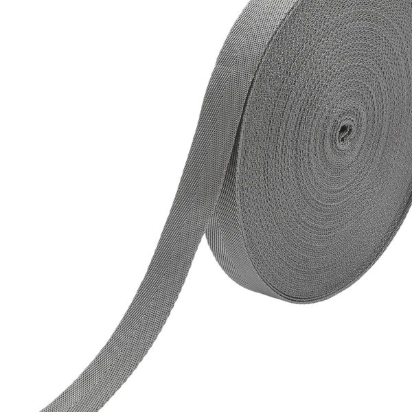 Стропа (ременная лента) 25 мм / 25 метров, толщ. 1.0 мм, [15.1 г/пог.м], 100% п/п, 33 серый