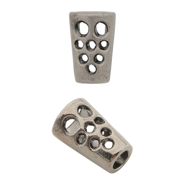 Наконечник для шнура металл колокол 12.5х9 мм, ⌀4.5/7.5 мм, (чер.никель), 0305-5134, 20 шт