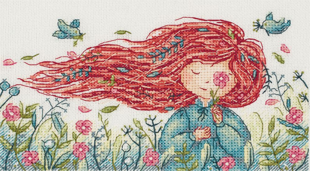 Набор для вышивания нитками Panna, Южный ветер, 19х12.5 см