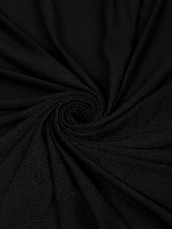 Вискоза трикотажная 240 г/м², 180 см / 3 метра, TBY.023709, черный