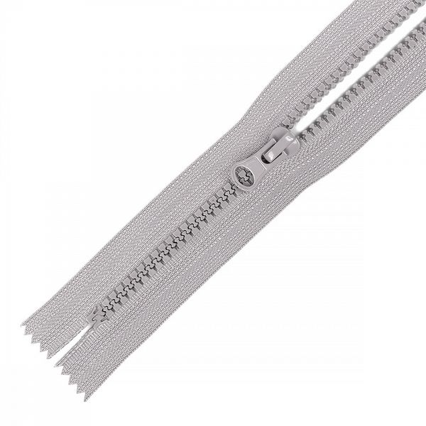 Молния трактор Т5 (5 мм) 1 зам., н/раз., 18 см, усил.зв., S336 св.серый, 50 шт, Mzip