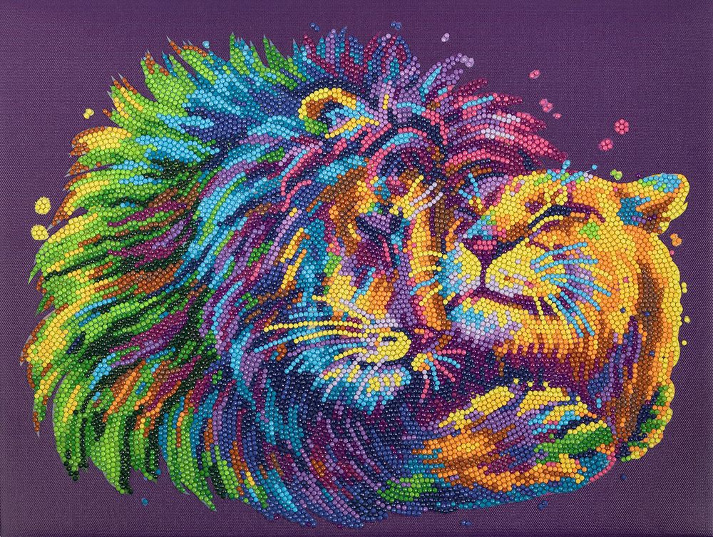Алмазная (кристальная) мозаика Фрея, Львиные ласки, 40х30 см