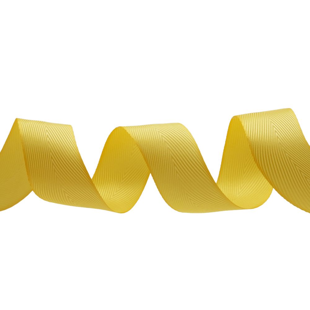 Лента декоративная ёлочка 40.0 мм / 20±1 метров, 85 т.желтый