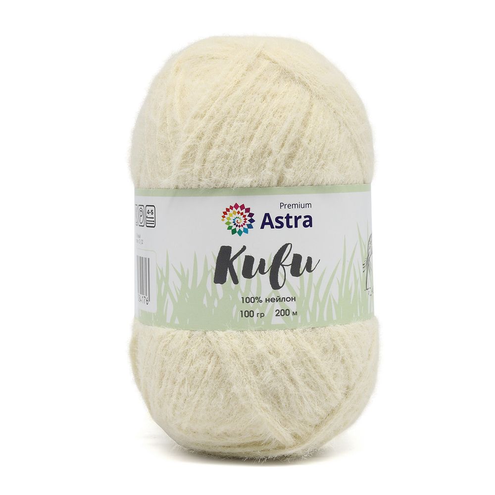 Пряжа Astra Premium (Астра Премиум) Киви (Kiwi) / уп.3 мот. по 100 г, 200 м, 03 белый