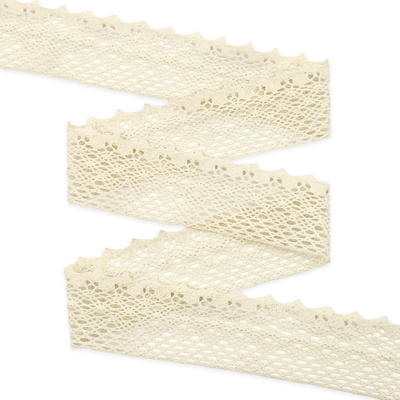 Кружево вязаное (тесьма) хлопковое 55 мм / 25 метров, рис.55.01.180 (суровый) С3749Г17