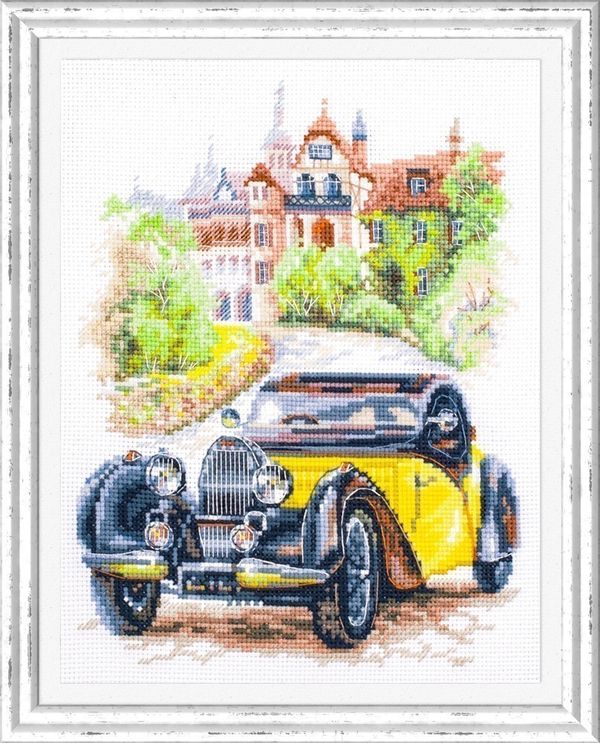 Набор для вышивания нитками Чудесная игла, Ретро стиль. Франция 16х20 см