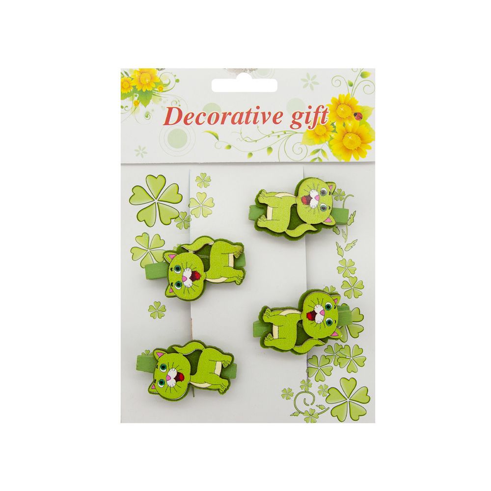 Прищепки декоративные (набор) "Decorative Gift", 4 шт, 53