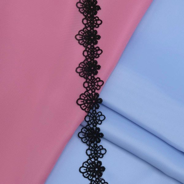 Кружево гипюр (плетёное) 30 мм / 13.7 метров, черный, 3AR1419