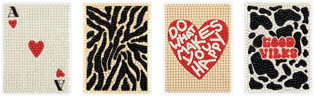 Кристальная (алмазная) мозаика Фрея ALVM-400, набор магнитов, Микс в стиле LOVE, 7.5х10 см