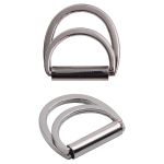 Полукольцо двойное металл внутр. 25 мм (внешн. 32х30 мм), 2 шт, металл, олово черный никель, MT-1852