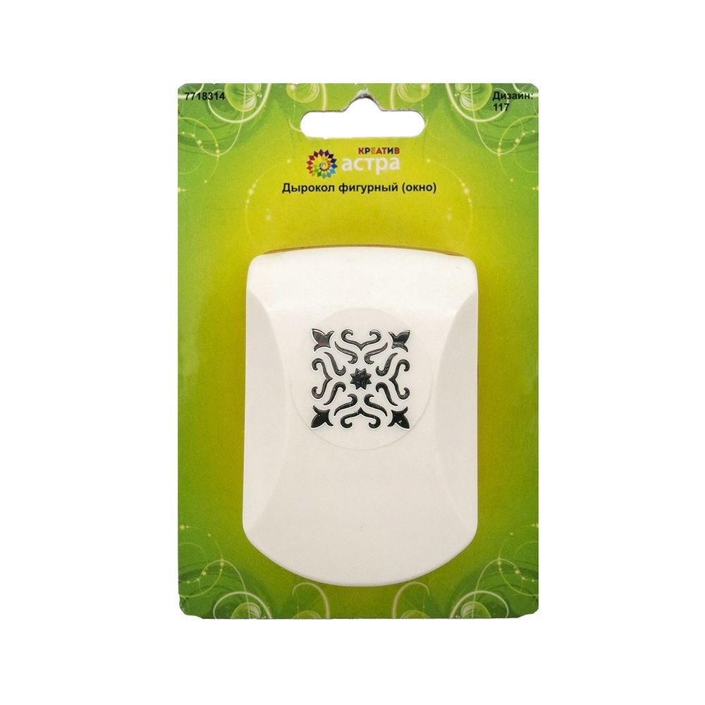 Дырокол фигурный, окно 3,2 см, Астра, 117