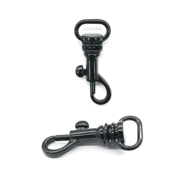 Карабин металл 10.0 мм (33х14 мм), черный глянец, 10 шт