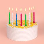 Набор свечей для торта 9.5 г 0.5 см, 12х10 шт, ассорти с блестками, Boomzee BCD-34