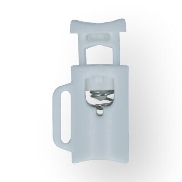 Фиксатор (зажим) для шнура пластик 1 отв., ⌀7.0 мм, 72 шт, 02 белый, Micron A 5560