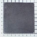 Заплатки пришивные из замши, квадрат 8см с перфорацией, 2 шт, 100% кожа, 26 серый, 59122