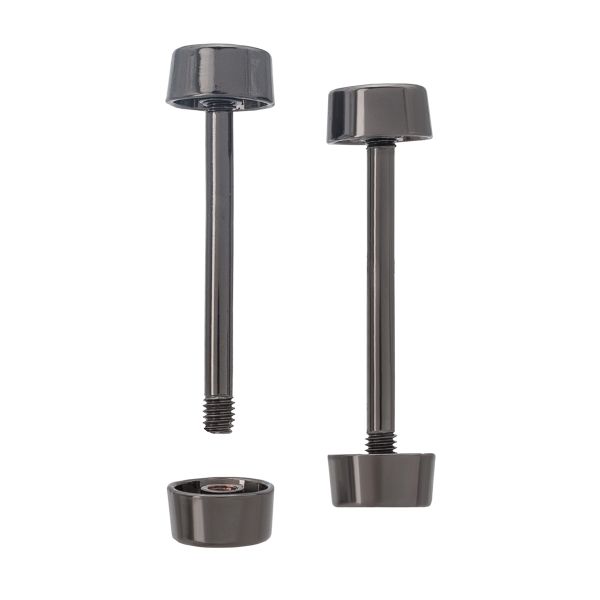 Шпилька для сумки 26/10 мм с таблеткой ⌀10 мм, металл, черный никель, 10 шт