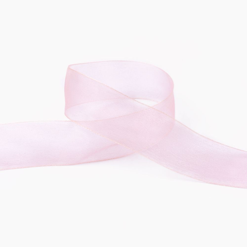 Лента капроновая (органза) 25.0 мм / 22.8±1 метра, 050 бл.розовый, Blitz OR-25
