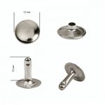 Хольнитены односторонние сталь 12х12 мм, №123, TBY.5112 цв. никель уп. 1000 шт, TBY