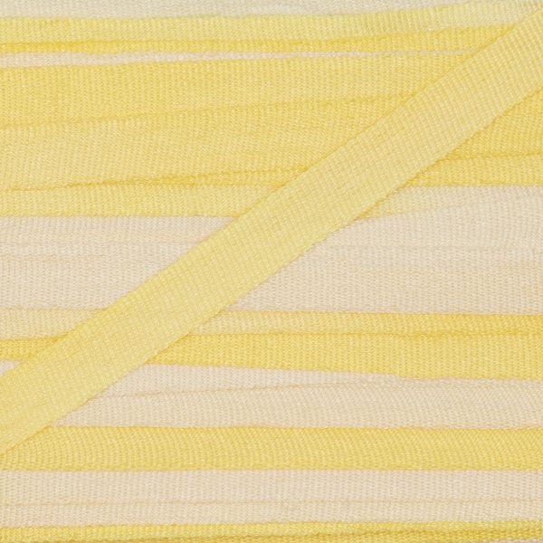 Лента (тесьма) шелковая 4.0 мм / 45.5±0.5 метров, M007 св. желтый/желтый, Gamma SRM-4