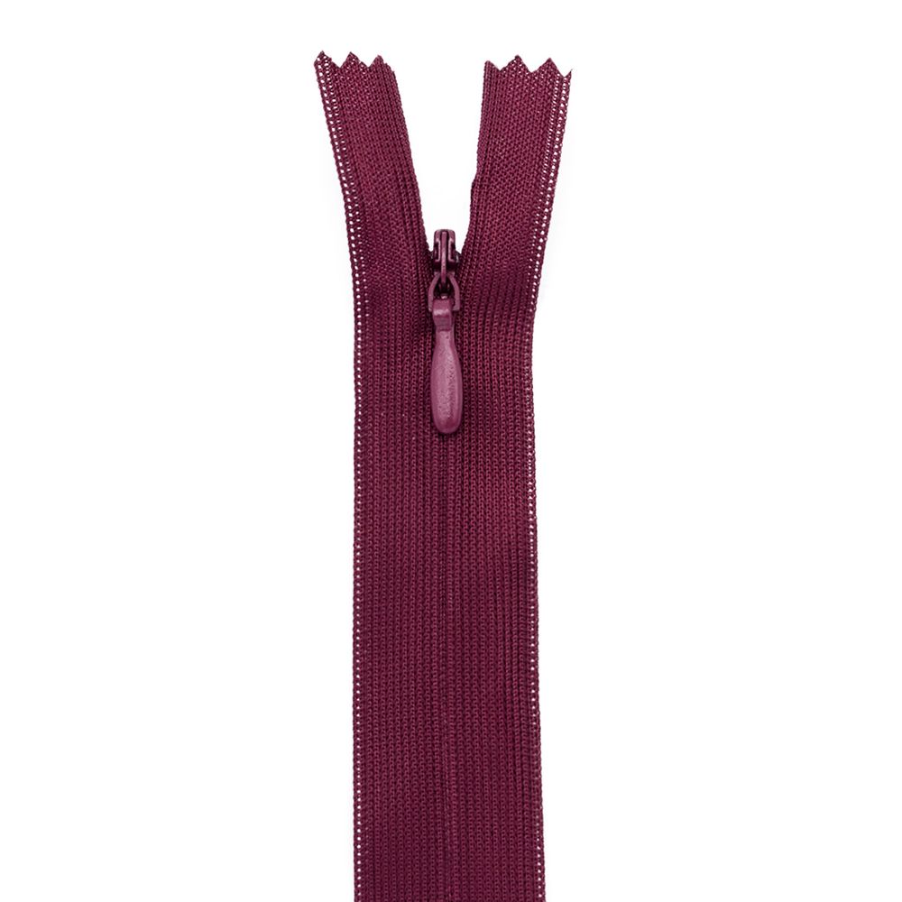 Молния потайная (скрытая) Т3 (3 мм) 1 зам., н/раз., 20 см, бордо, 31210 / 20, 10 шт