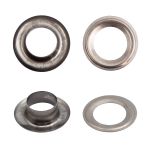 Люверсы металл ⌀_7.3 мм (внутр.), h5.41 мм (внутр.), №5, металл, уп.≈1000 шт, New Star, чер.никель