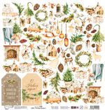 Бумага для скрапбукинга Еловый аромат 190 г/м², 30.5х30.5 см, 10 шт, 7 лист для вырезания, Mr.Painter PSR 2608